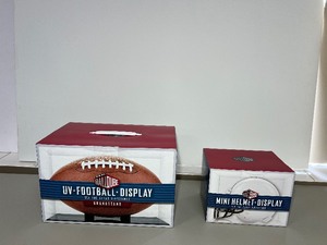 BallQube Mini Helmet Clear Display case. BallQube Football Clear Display Case