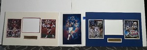 Walter Payton Artwork by Paul Ashack, signed 18 x 12 Photos nameplate Jerry RiceJoe Montana 30w x 18H Peyton & Eli Manning