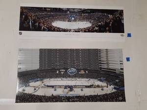 NHL Panoramic Poster Nashville Predators. (10) Authenticated NHL 2008 Winter Classic Panoramic Poster Penguins v. Sabres.