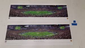 (2) NFL Minnesota Vikings Panoramic Posters Measure 38 W x 13.5 H