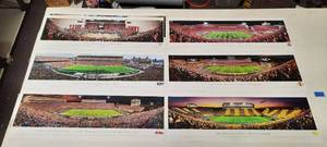 (7) UNIVERSITY STADIUM Panoramic Posters Measure 38 W x 13.5 H (2) Indiana, Pittsburgh, Mississippi, Ohio, (2) Iowa