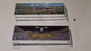 Panoramic Posters (3) Target Field 2014 All-Star Game, (2) 2015 World Series-Kaufmann Stadium. Measure 39 W x 13.5 H