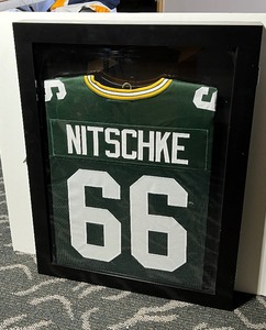 Ntschke #66 Jersey. Shadow Box Measures 24 W X 32 H x 2.75 D.