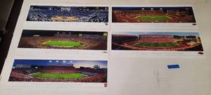 (5) Panoramic Collegiate Posters University of Kentucky St Louis North Carolina State Oklahoma State Arkansas. 38 x 13.5