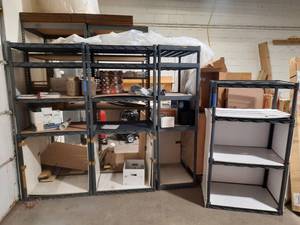 (4) Connect-a-shelf Systems. Three measure 36 x 24 x 82 H and one measures 36 x 24 x 66H.