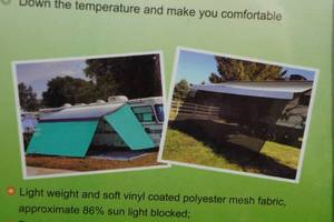 Tentpronic Top Value Sunshade for RVCamper -Black, 8x153