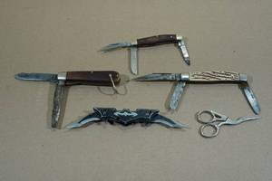 Assorted Folding Knives and Scissors