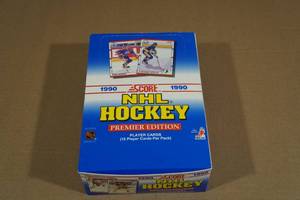 Box of 1990 Score Premier Edition Hockey Card Packs