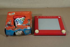 Vintage Etch-A-Sketch & Chatter Telephone