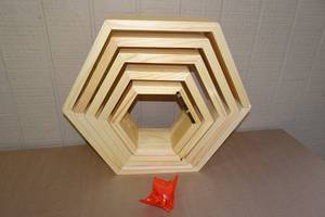 5-Pack Hexagon Floating Shelves
