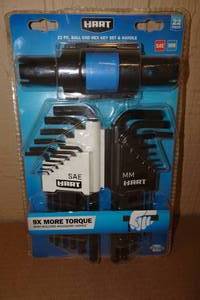 Hart 22-Piece Ball End Hex Key Set and Handle