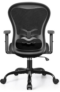 Primy Breathable Mesh Office Chair with Wheels -Black