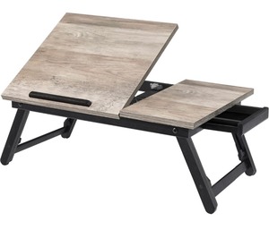 Songmics Laptop Desk with Adjustable Tilting Top -Greige