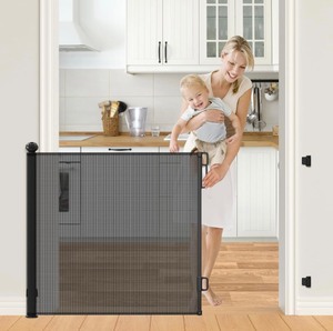 Retractable Mesh Extra Wide Gate -Black