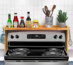 Bamboo Stove Top Shelf