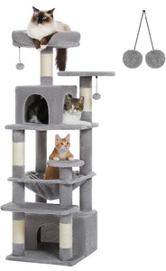 PAWZ Road Cat Tree 53.5 Tall -Gray