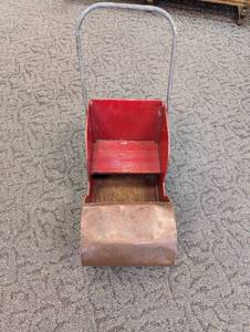 Vintage Child size Wood Alaskan Dog sled style unit with rounded copper front