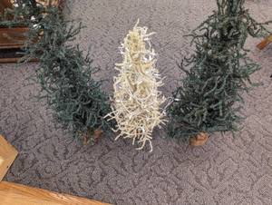 Decorative Faux fir tress with weighted Burlap Ball bases