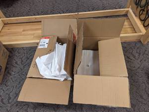Clear frosty 16 x 6 x 12 shopping bags and 16 x 18 x 4 2.2mil white draw cord bags