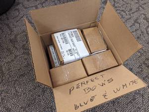 Multiple case lot #5 50CT navy and white perfect bow assortment