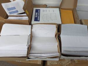 Large lot of #10 plain envelopes (gummed, self seal and lick styles)