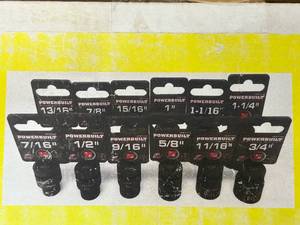 POWERBUILT 12 Piece 12 Drive Shallow Impact Pro Socket Set (03082410.85)