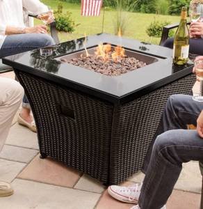 BLUE RHINO Pallet of 7-  32-in W 50000-BTU Steel Propane Gas Fire Pit Tables