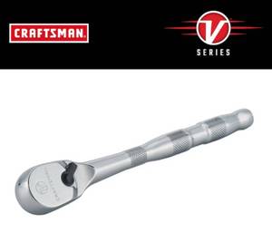 CRAFTSMAN V-Series 96-Tooth 12-in Drive Comfort Grip Handle Ratchet