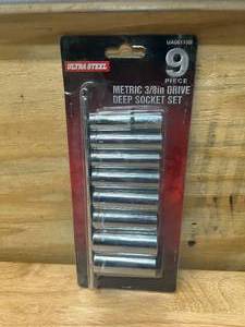 ULTRA STEEL 9 Piece SAE 38 Drive Deep Socket Set (022724.50)