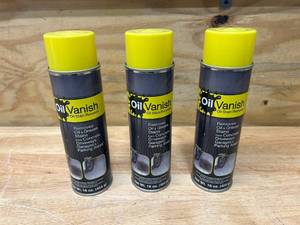 OIL VANISH Lot of 3 Cans of- Oil & Grease Stain Remover (16 oz Per Can)
