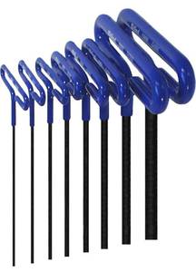 EKLIND 55168 Cushion Grip Hex T-Key allen wrench - 8pc set Metric MM sizes 2-10 (6In shaft)
