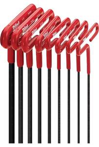 EKLIND 53168 Cushion Grip Hex T-Key allen wrench - 8pc set SAE Inch Sizes 332-14 (6In shaft)