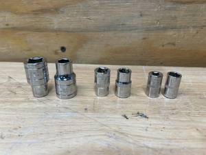 Lot of 6- 10mm Socket Drives