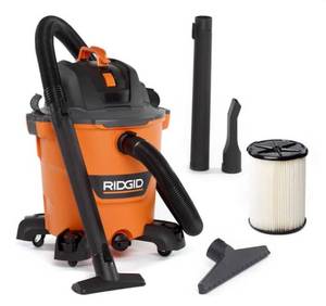 RIDGID 12 Gallon 5.0 Peak HP NXT WetDry Shop Vacuum with Filter, Locking Hose and Accessories