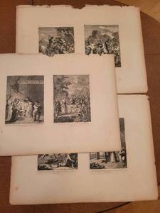 lot 13 image: Set of Vintage Engravings with Don Quixote Themes
