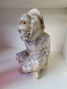 lot 79 image: Abstract Marble Sculpture of Seated Figure