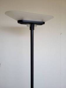 lot 118 image: Modern Floor Lamp with Frosted Glass Shade