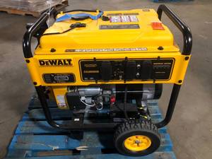 DEWALT 8000-Watt Electric Start Gas-Powered Portable Generator with Idle Control, GFCI Outlets and CO Protect    Customer Returns See Pictures