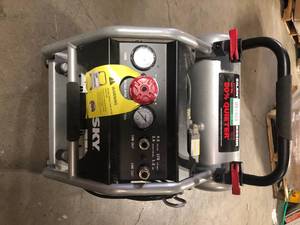 Husky 4.5 Gal. Portable Electric-Powered Silent Air Compressor Customer Returns See Pictures