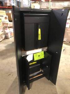 Husky 4-Piece Regular Duty Welded Steel Garage Storage System in Black Top Corner Damaged Customer Returns See Pictures