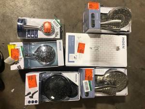 Lot of Assorted Faucets and Shower Heads Various Models and Conditions Customer Returns See Pictures
