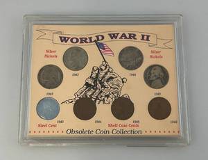 lot 51 image: 1940s Obsolete Coin Collection WORLD WAR II (SEALED)