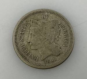 lot 60 image: 1865 Three Cent Liberty Nickel