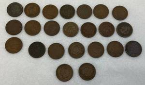 lot 75 image: Misc. Indian Head Pennies