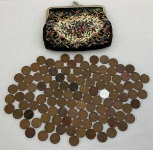 lot 76 image: Misc. Foreign Coins In Coin Pouch