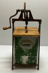 lot 106 image: Antique Metal Butter Churn