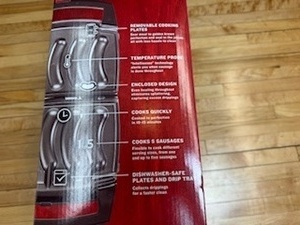 lot 18 image: Johnsonville Indoor Electric Sizzling Sausage Grill - New in box