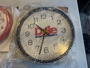 lot 88 image: Two New in Box Battery Operated Dole Wall Clocks