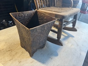 lot 92 image: Vintage Pails and Vintage Chair
