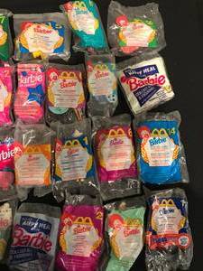 LARGE LOT OF SEALED BARBIE MCDONALDS HAPPY MEAL TOYS - ALL SEALED - LOOK